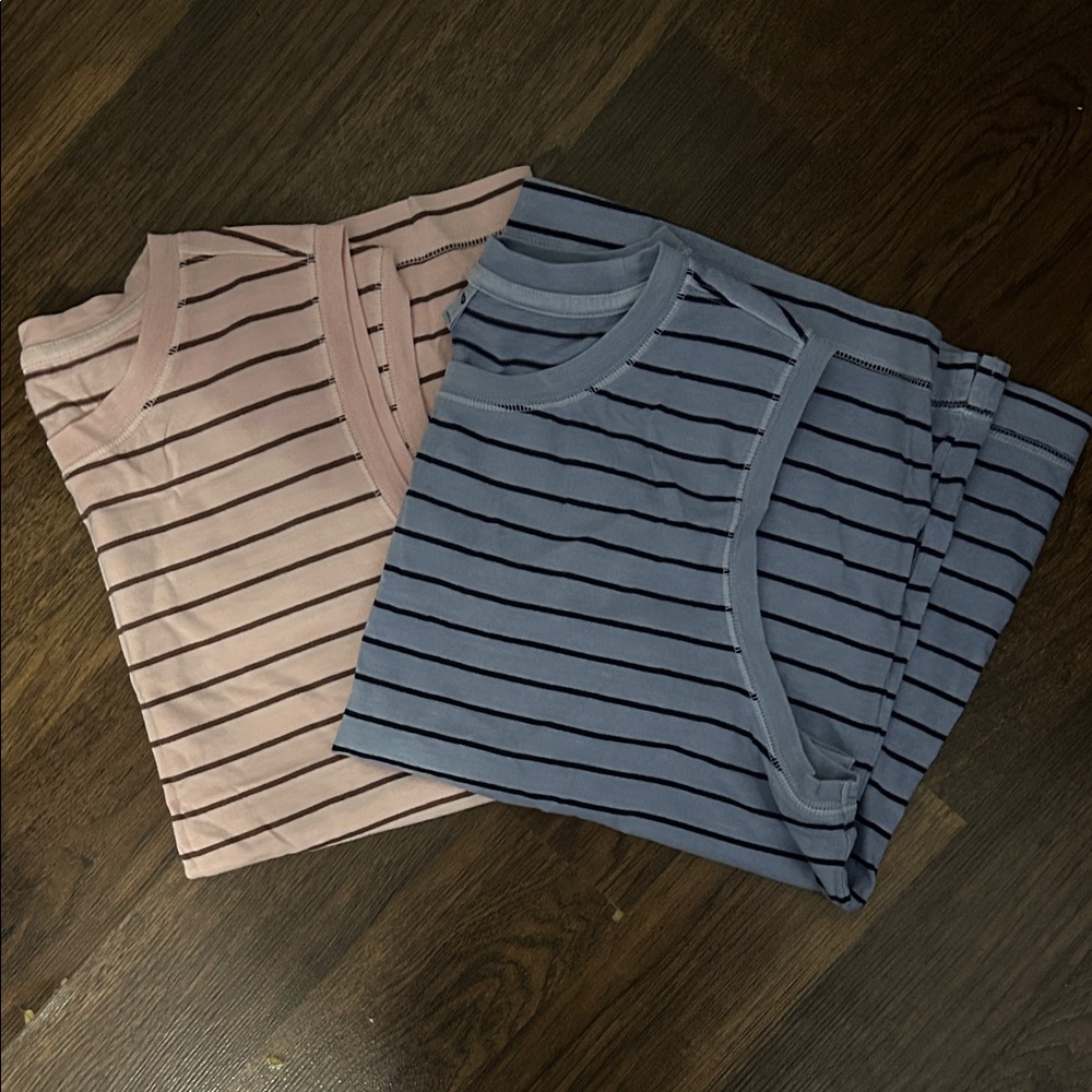 Old Navy Striped Tank Tops in Pink and Blue